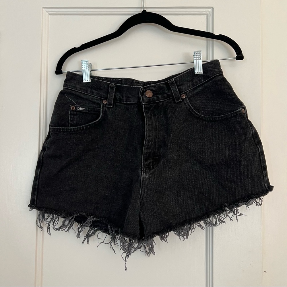 Vintage Lee Black Jean Shorts